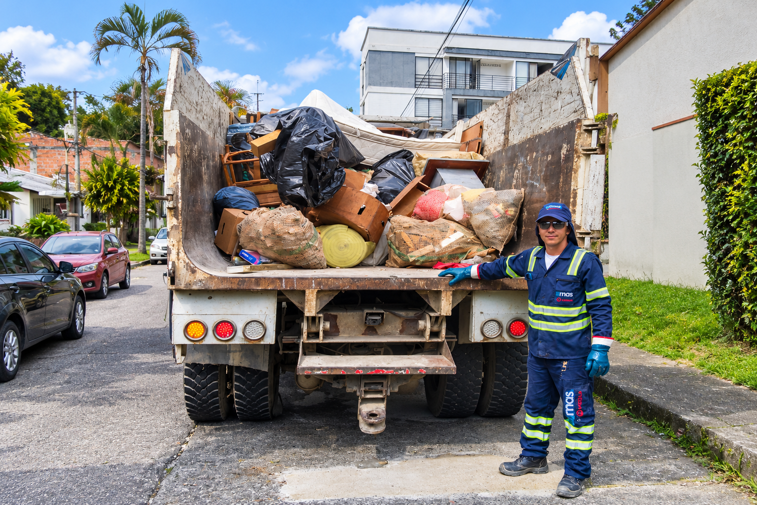 Gestión de residuos especiales y no compactables.